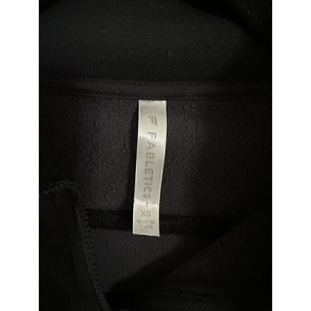 Fabletics Sweater Size XS Womens Black Long Sleeve Quarter Zip Collared Pockets - Picture 3 of 6